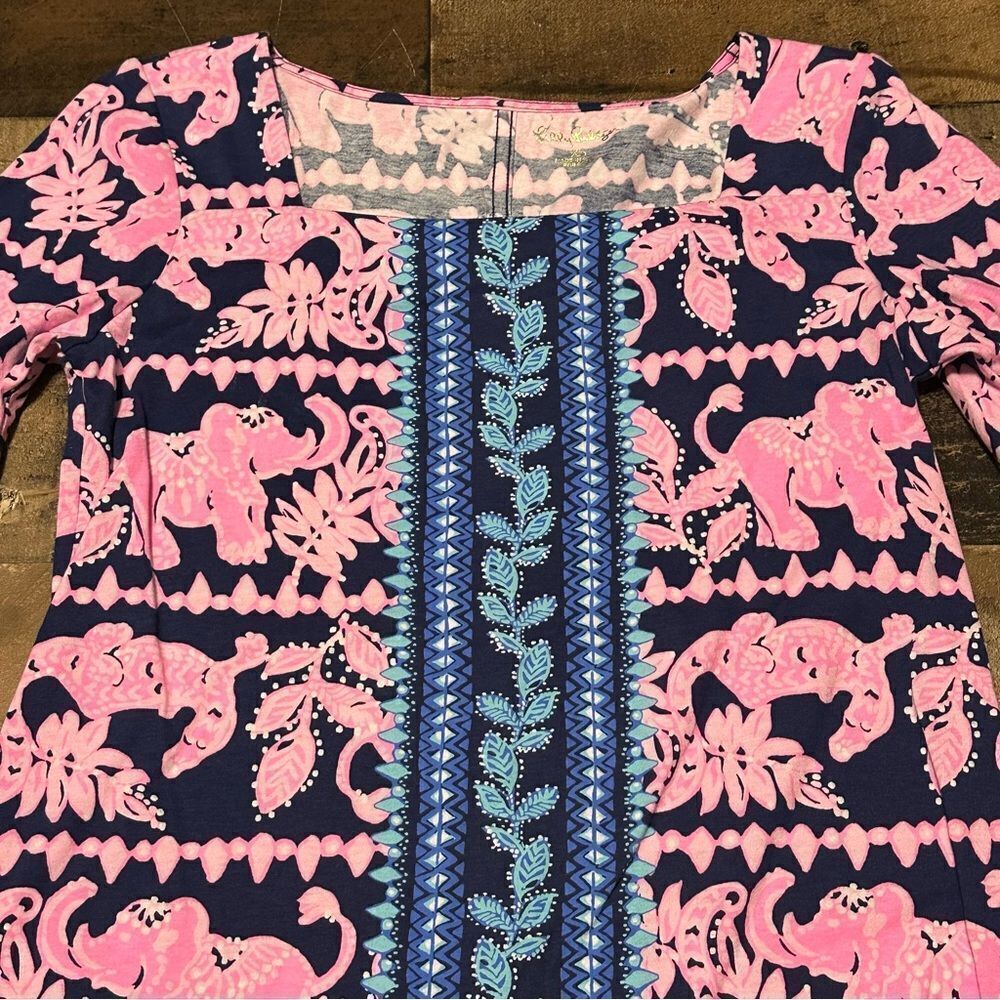 Lilly Pulitzer Bailee High Tide Navy Perfect Pair Jersey Dress - Picture 4 of 7